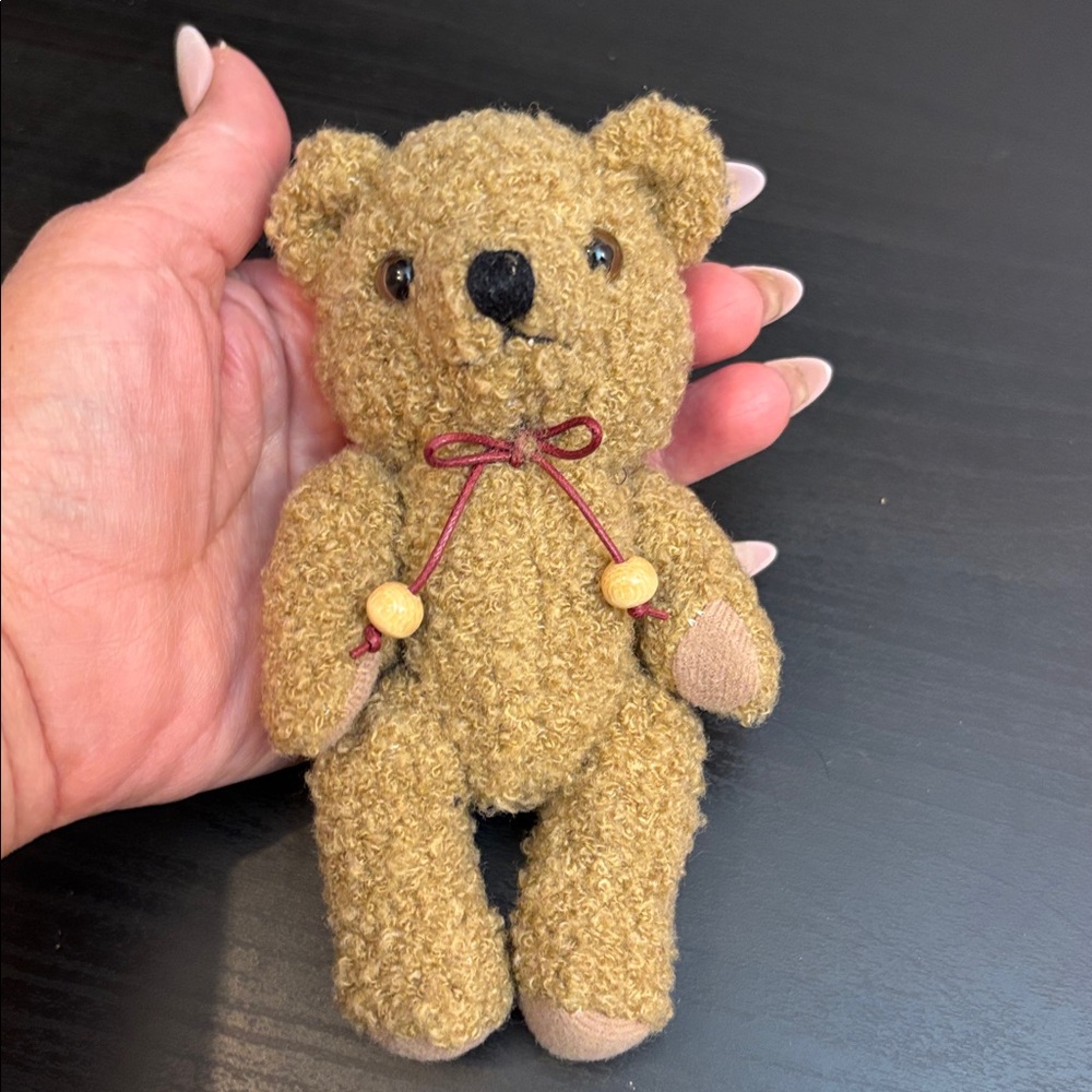 Vintage Collectible Adorable small tan Teddy Bear with moveable limbs. - Picture 3 of 14